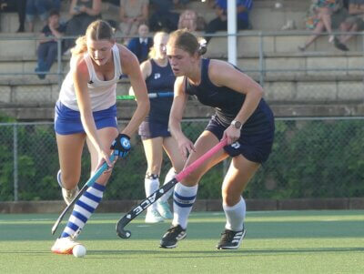 Elizabeth Anderson taking the game to the opposition, as always challenging the defenders.